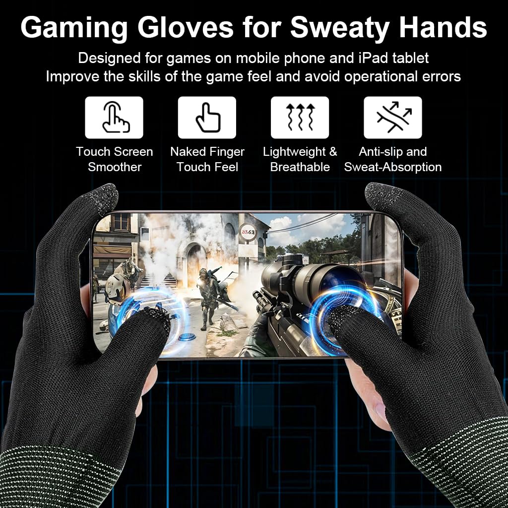 ZORBES® 2PCS Gaming Finger Gloves