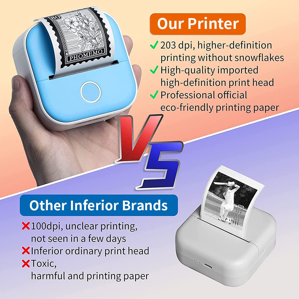 ZORBES®M02 Mini Pocket Printer