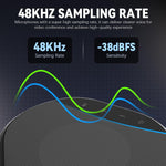 Verilux Conference Microphone for Home Office with 4 Mics 360° Pickup up to 5m | Dual Noise Cancelling