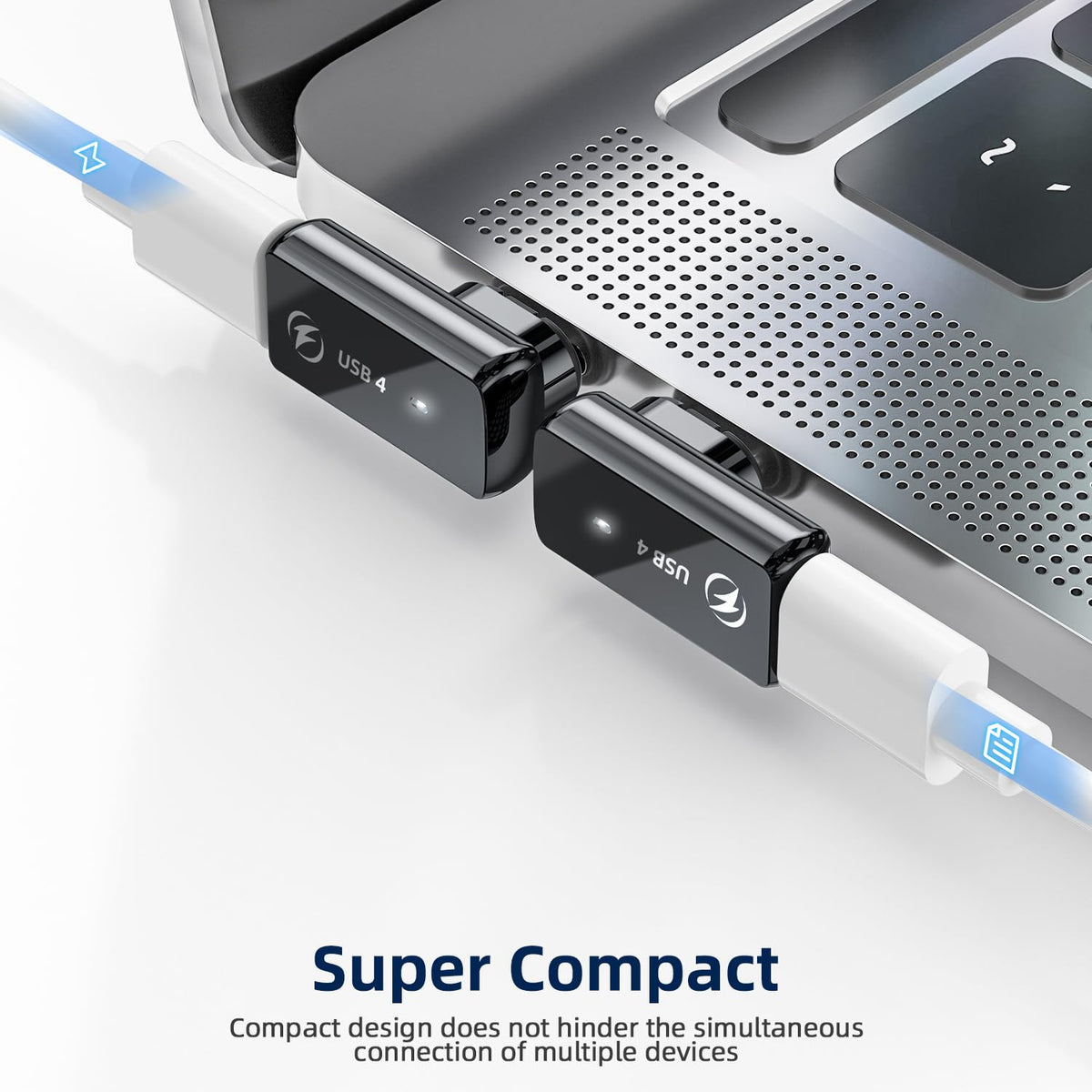 Verilux USB C 4.0 Adapter with 240W PD Fast Charging and 90 Degree Magnetic Connector | 40Gbps Data & 8K Display