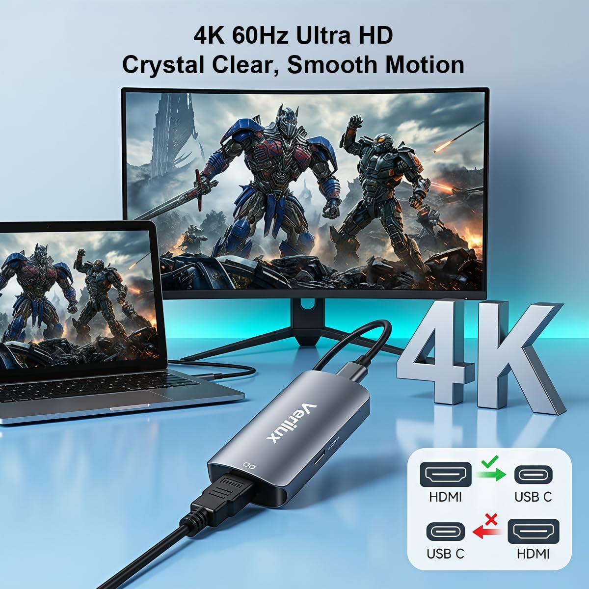 Verilux® HDMI to USB C Adapter