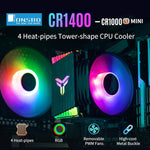 Verilux® RGB CPU Cooler, 2300rpm CPU Air Cooler,PWM 4 Pin, 4 Copper Heat-Conduction Pipes 92mm Cooler Fan RGB CPU Cooler for AMD Ryzen/Intel LGA 1700 115X