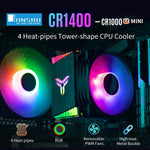 Verilux RGB CPU Cooler with 4 Copper Heat Pipes and 92mm PWM Fan | Supports AMD and Intel