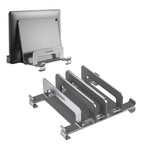 Verilux® Laptop Tablet Stand Multi Devices Desk Holder Organizer Stand Rugged Stainless Steel Desk Organizer Adjustable Spacing Design Utility Desk Stand for Laptop, Tablet, Phone, E-Reader