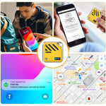Verilux® Magnetic Item Finder with Loop Hole Bluetooth Tracker Compatible with Find My App Key Finder Luggage Tracker Dog Tracker People Location Tracker for Kids, Elders, Yellow