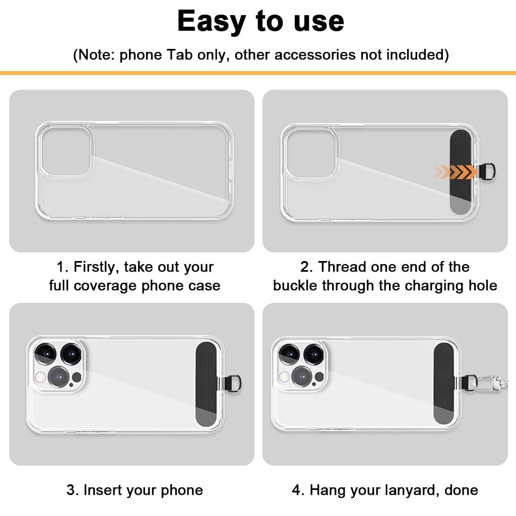 ZORBES® 4-Pack Oxford Cloth Phone Tether Tabs with Metal Buckle