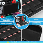 ZORBES® Carrying Case for Switch Gamepad, Organizer Bag for Switch/Switch OLED with 8 Games Cartridges Slot, Anti-scratch EVA Storage Bag for Switch Portable Switch Carrying Case Accessories Bag