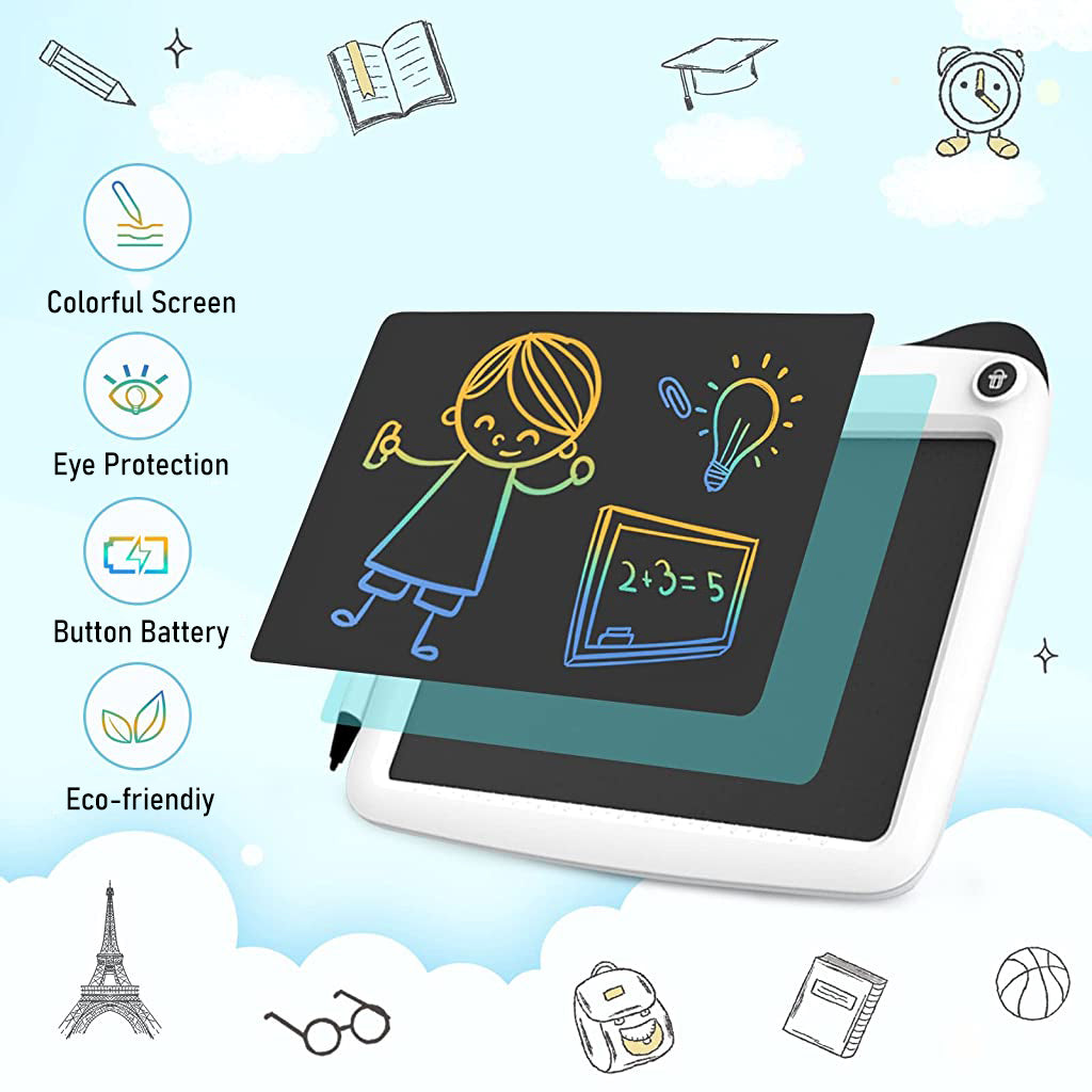 ZORBES® Drawing Pad for Kids 9'' Writing Board with Stylus Pen Writing Tablet for Kids 3-8 Years Old Erasable Drawing Pad Travel Portable Drawing Pad Birthday Gift Children's Day Gift for Kids