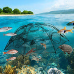 ZORBES® Fishing Net,Fish Net,Bait Fish Trap Cast NetFolded Angling Outdoor Appliance(8 Sides 8 Holes)