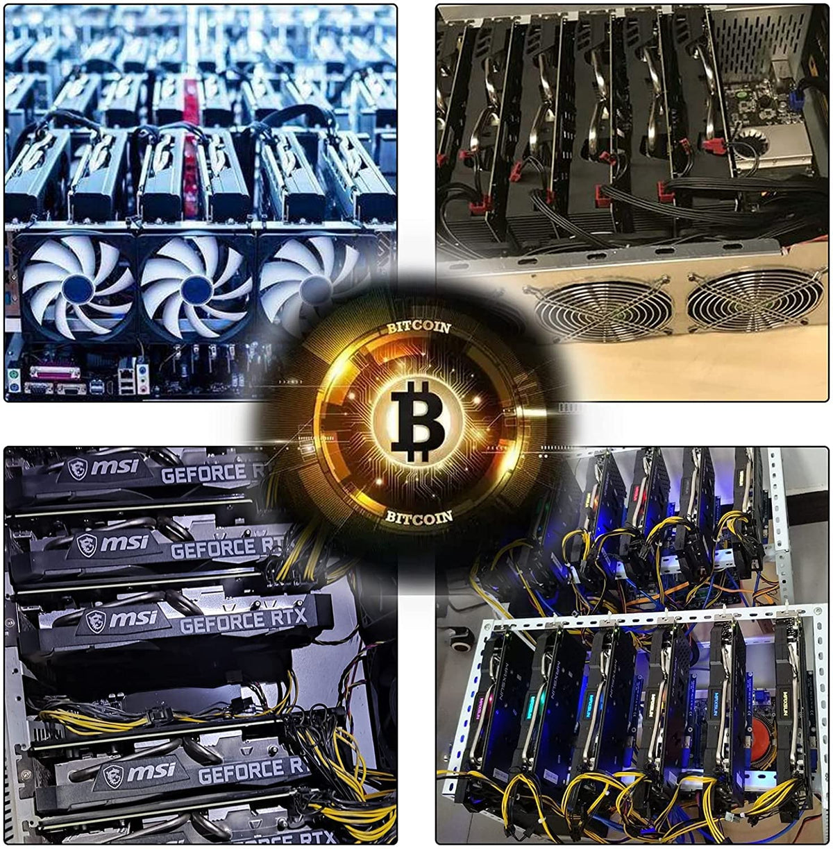 Verilux VER010-X PCIE Riser - PCIE Cable 6 Pin 1X to 16X Powered 8 Capacitors Pcie Riser Adapter Card & USB 3.0 Extension Cable GPU Riser Adapter-Mining Bitcoin, Ethereum ETH Zcash ZEC Monero XMR