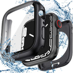 ZORBES® Waterproof Cover Case Compatible with Apple Watch Series7, Protective Hard PC Cover Case (41mm Black)
