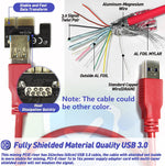 Verilux VER009S-Gold PCIE Riser, PCIE Cable 6 Pin 1X to 16X Powered Pcie Riser Adapter Card & USB 3.0 Extension Cable GPU Riser Adapter-Mining Bitcoin