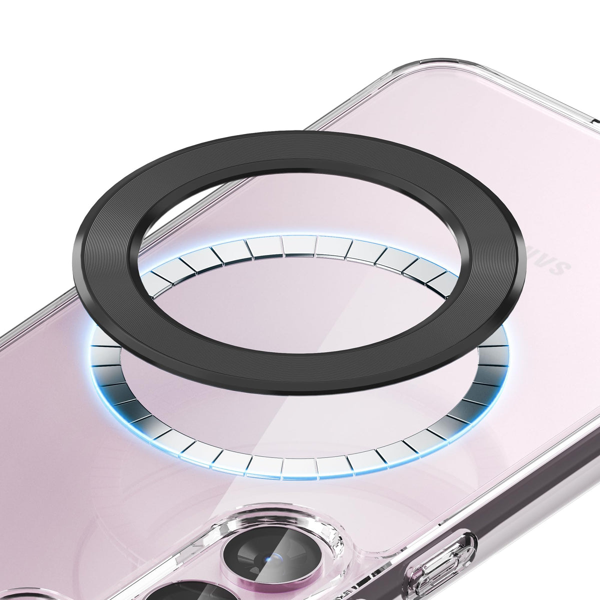 ZORBES® Magnetic Ring Sticker for Phone Case, Compatible with Mag-Safe, Ultra-Thin Adhesive Metal Ring for Wireless Charging & Magnetic Phone Mounts