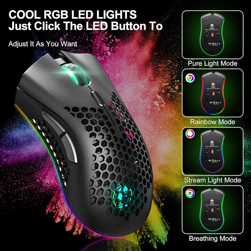 Verilux® Wireless 2.4G Honeycomb Gaming Mouse