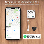 Verilux Air Item Finder for iOS with Loop Hole Bluetooth Tracking | Compact 3.2x3.2x0.94 cm White