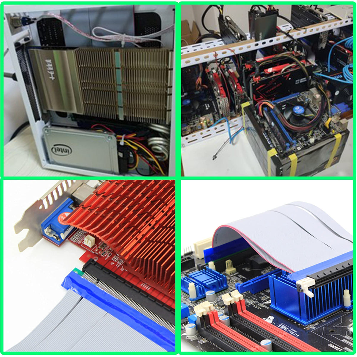 Verilux PCI-E Extender Cable for GPU Riser and Server Expansion featuring High Impedance 8 in Length | Supports All PCI-E Devices