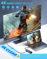 6 in 1 USB C Hub 4K HDMI Output