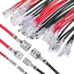 ZORBES® 30Pcs 2.8mm 4.8mm and 6.3mm Female Spade Crimp Terminal with Insulating Sleeve and Wire