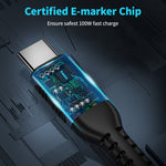 Type C Cable Fast Charing 100W PD 5A 6.6FT