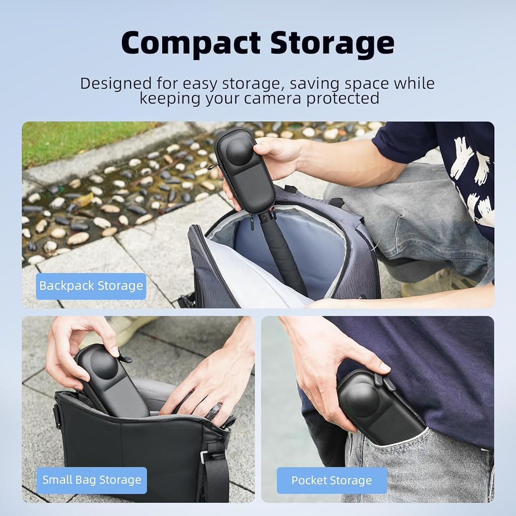 ZORBES® Carrying Case for Insta 360 X4 X5 (for Original Lens Cap), Portable Small Storage Bag Protective Cover Hard Shell Travel