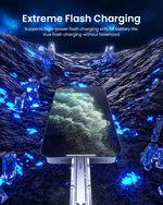 Verilux 4 in 1 Charging Cable with PD 66W Fast Charge and Zinc Alloy Connectors | 1M Color Woven Design