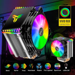 Verilux® RGB CPU Cooler, 2300rpm CPU Air Cooler,PWM 4 Pin, 4 Copper Heat-Conduction Pipes 92mm Cooler Fan RGB CPU Cooler for AMD Ryzen/Intel LGA 1700 115X