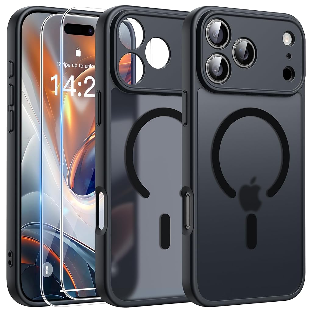 ZORBES® for 17 Pro-Max Case: Frosted Translucent Matte Military Grade Shockproof Slim Cover | Full Covered Camera Protection | Slim Drop Proof Durable Protective Cases