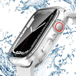 ZORBES® Waterproof Hard Case with Tempered Glass Screen Protector for Apple Watch Series 7 (45mm)-Clear