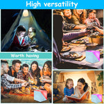 ZORBES® Night Lamp with Alarm Clock, Cube LED Night Light USB Alarm Clock Warm Light Night Lamp for Bedroom Smart Sound Control Timer Function RGB Light Switching Night Lamp for Students Kids Adults