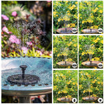 Verilux Solar Fountain for Garden Pond with 6 Nozzles and 7V Solar Panel | Easy Assembly