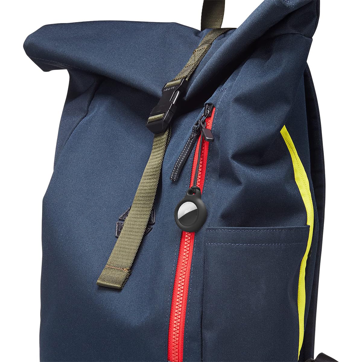 Verilux Silicone AirTag Holder for Keys and Pets with Nylon Strap | 2Pcs Waterproof Case