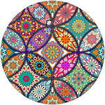ZORBES® Round Mandala Floral Mouse Pad Non-Slip Rubber Base Gaming & Office Desk Mat with Vibrant Boho Pattern for Smooth Precision Mouse Control, 25cm Dia
