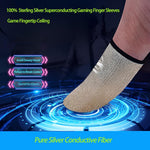 ZORBES® Ultra-Thin Silver Fiber Gaming Finger Sleeves