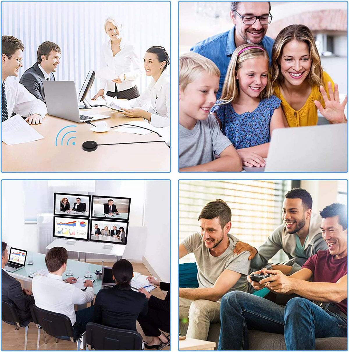 Verilux Conference USB Microphone for PC and Laptop with 360° Pickup and 3 m Range | Plug and Play Mic with Mute Key