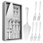 ZORBES® Juego de Cuchillos de Corte de Pastel de Acero Inoxidable, Set de Cuchillo para Pastel de Boda, Set de Acero Inoxidable para Servir Pastel de Boda Cumpleaños Fiestas y Eventos