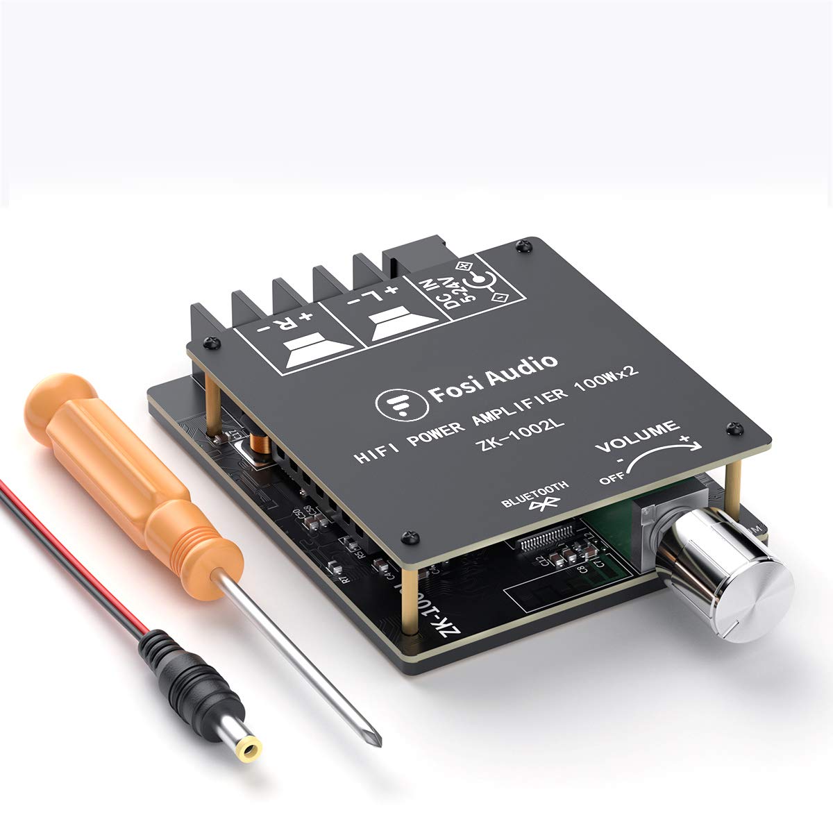 ZORBES® Bluetooth Audio A-mplifier Module, 100W+100W Peak Output Power, 2.0 Channel DC: 8-24V, Password Free Connect, BT 5.0 AMP Board for DIY Wireless Speakers Board