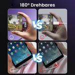 Verilux® 240W USB C Cable Flexible Magnetic USB C Connector Design Fast Charging USB C Male to USB C Male Cable Support Data Transfer Universal 5.9ft USB Cable for Phone, Tablet