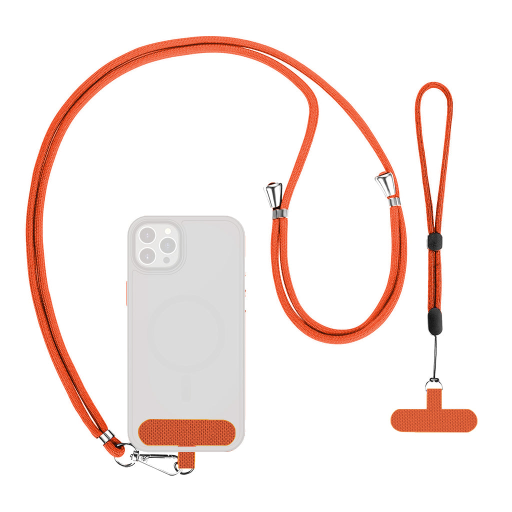 ZORBES® Phone Neck Strap and Wrist Strap Adjustable Nylon Phone Sling Strap with Attachment Insert Quick Release Phone Strap Phone Shoulder Strap Universal Phone Strap Lanyard, Orange
