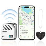Verilux® Magnetic Item Finder with Loop Hole Smart Bluetooth Tracker Compatible with Find My App Key Finder Luggage Tracker Dog Tracker People Location Tracker for Kids, Elders