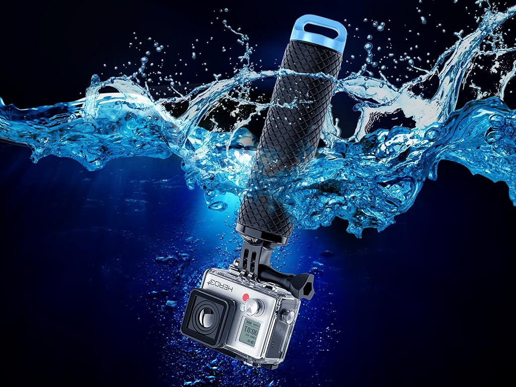 ZORBES® Waterproof Floating Hand Grip Compatible with GoPro Hero Camera Handler & Handle Mount Accessories Kit for Water Sport and All Action Cameras - Blue