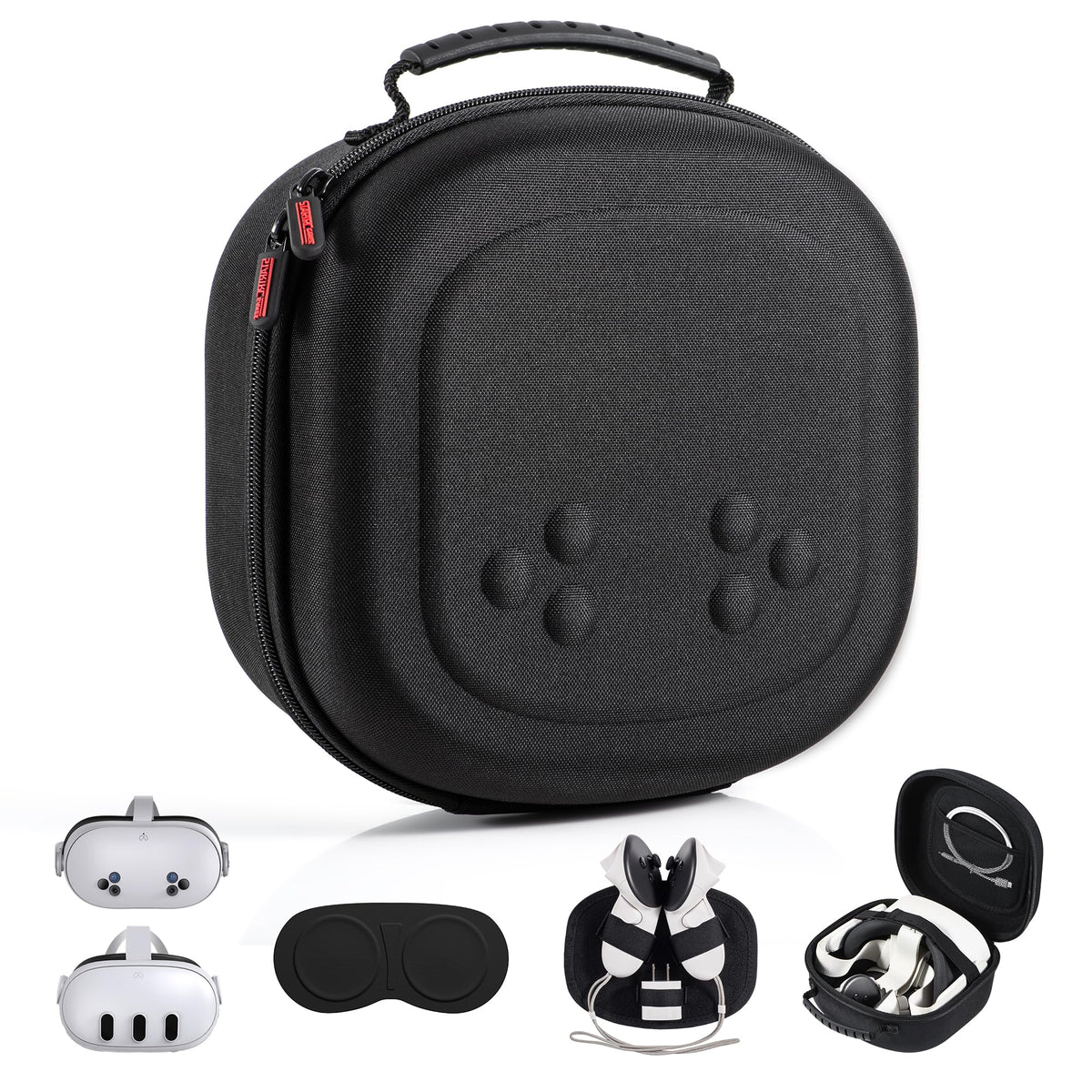 ZORBES® Hard Carrying Case for Meta Quest 3S/Quest 3/Vision Pro