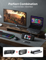 ZORBES® for Valve Steam Deck Case with Kickstand TPU Protective for Steam Deck Cover Steam Deck Protector with Stand Base Compatible with Shock-Absorption, Non-Slip and Anti-Scratch Design (1pcs)