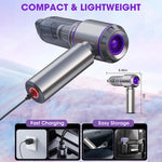 ZORBES® Car Vacuum Portable Cordless with Multi Attachments, 20000PA High power Mini Vacuum Cleaner, Compressed Air Duster, Air Blower, Pump Hand Held Vacuum with Brushless Motor for Car, Home, Office