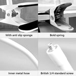 ZORBES® 9.8 inches Flexible Baby Monitor Clip Camera Mount 1/4" Threaded Hole, Flexible Gooseneck Baby Monitor Mount Stand Compatible with Infant Optics DXR-8 and DXR-8 PRO Video Baby Monitor Camera