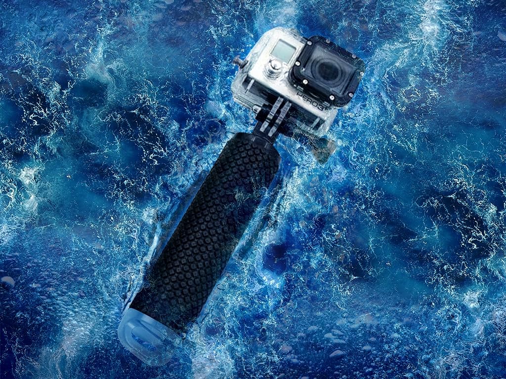 ZORBES® Waterproof Floating Hand Grip Compatible with GoPro Hero Camera Handler & Handle Mount Accessories Kit for Water Sport and All Action Cameras - Blue