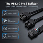 ZORBES® USB Internal Header Extension Cable for Motherboards
