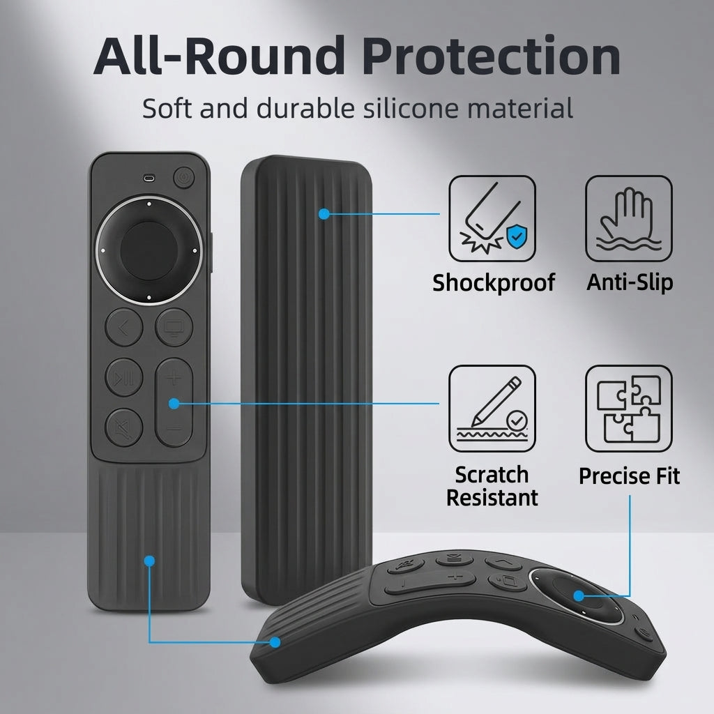 ZORBES® Silicone Remote Cover Compatible with Apple TV 4K Remote