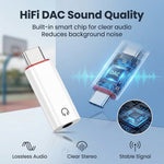Verilux® 2Pcs Type C to 3.5mm Adapter HiFi DAC Audio Connector
