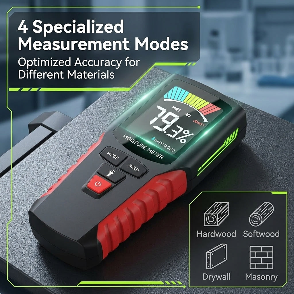 Serplex® Pinless Wood Moisture Meter with LCD Color Display