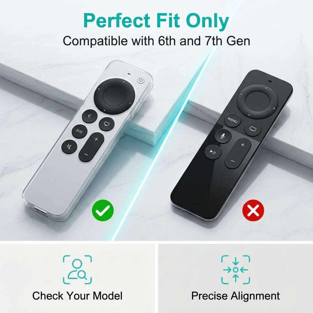 ZORBES® Siri Remote Cover Clear TPU Skin Compatible with TV 4K